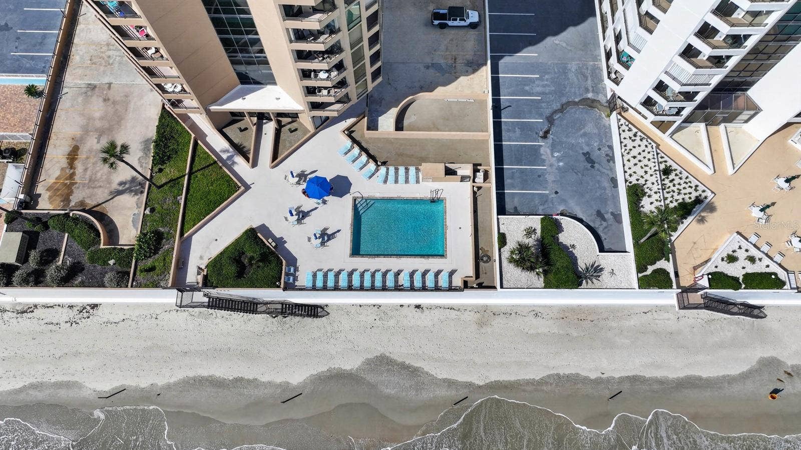 3023 S ATLANTIC AVENUE, #1106, Daytona Beach Shores, FL 32118 Ariel Pool View