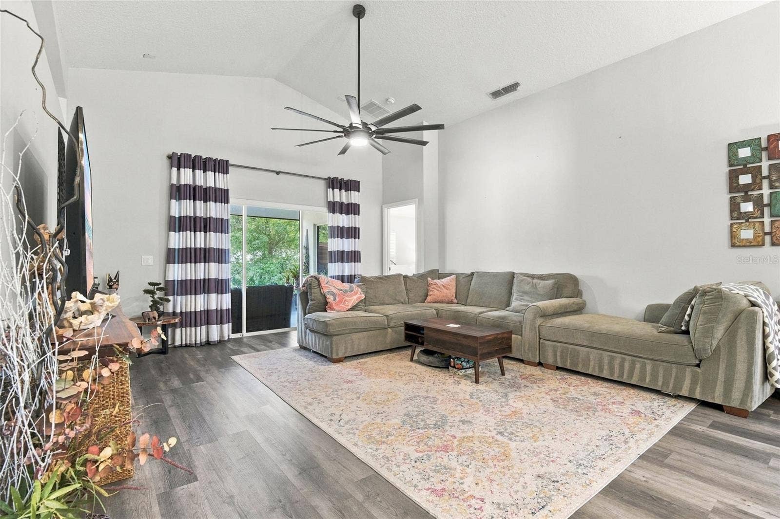 Main living area from entrance to bedrooms #2 and #3.