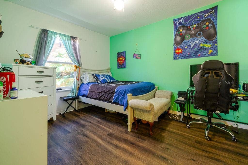 252 SHERRI LEE LANE, Deland, FL 32720 Bedroom 2 with vinyl plank floors
