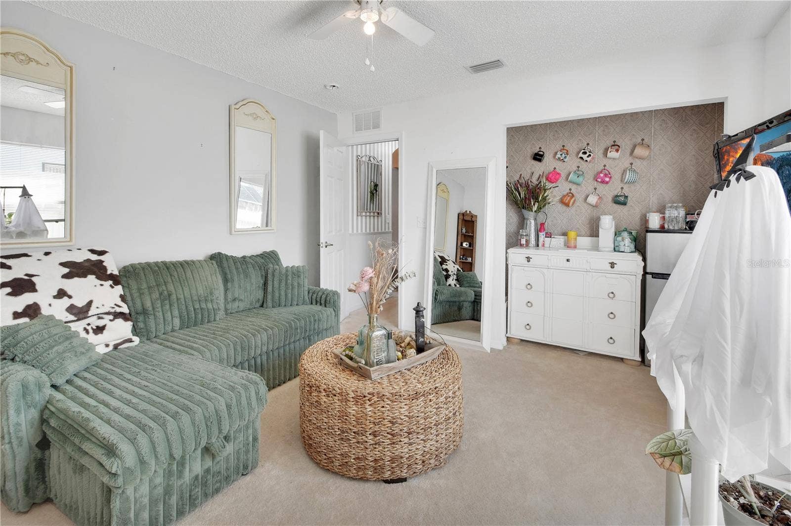 Bedroom 3 is being used as a comfy family room