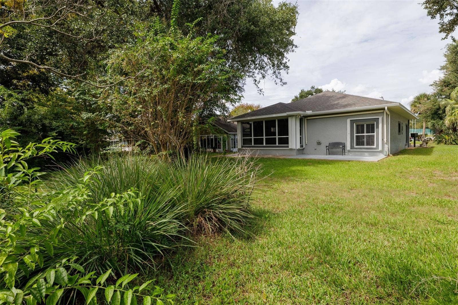 Rear home, backyard