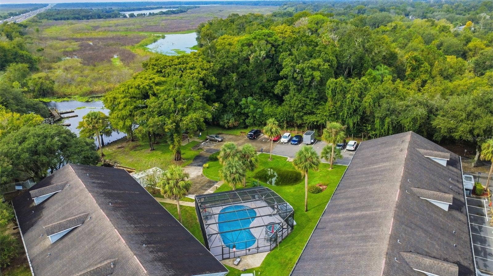 313 DIRKSEN DRIVE, #G4, Debary, FL 32713 AERIAL VIEW OF COMMUNITY POOL