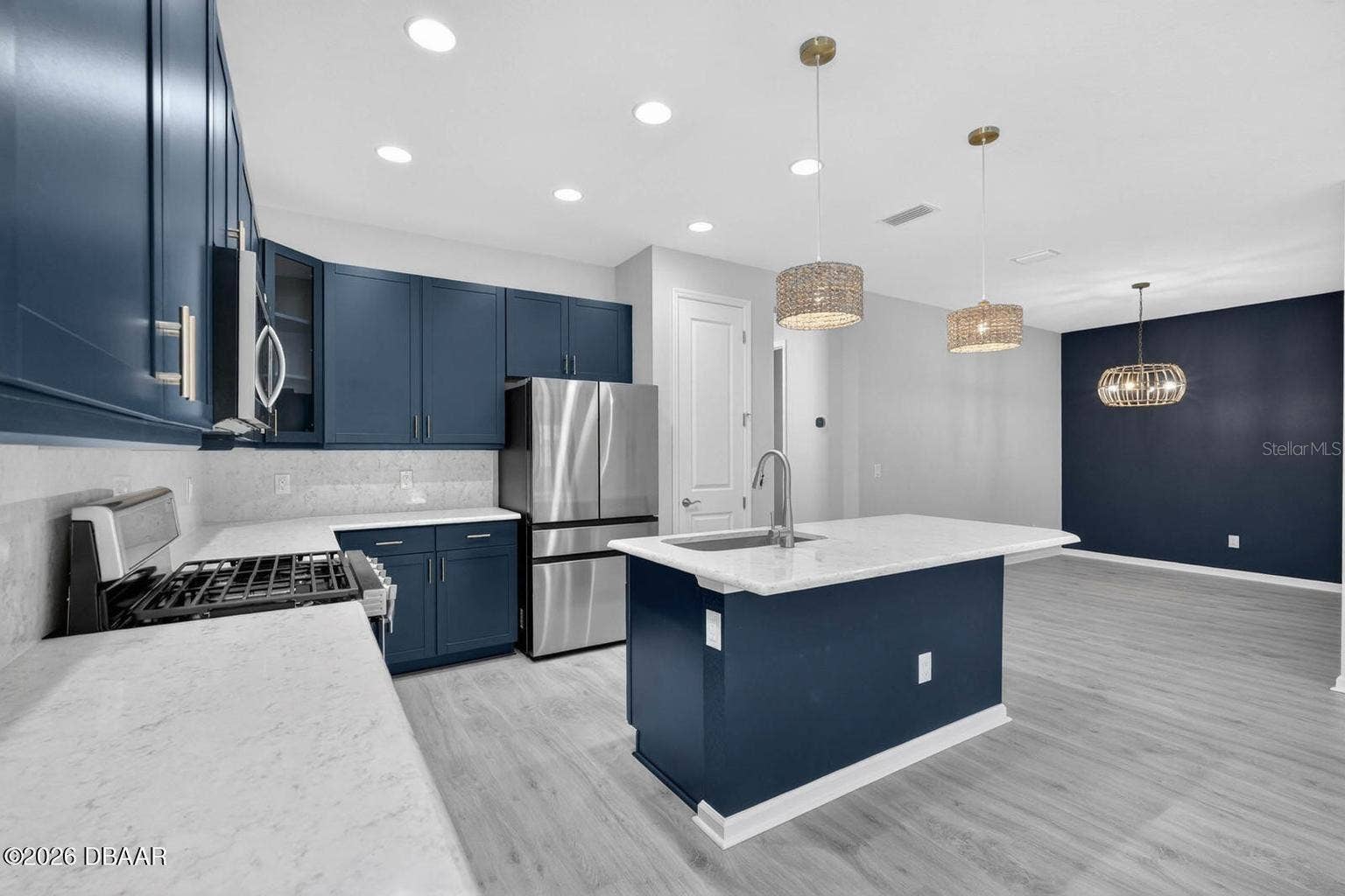 854 MARGARITAVILLE AVENUE, Daytona Beach, FL 32124 Spacious Navy Kitchen