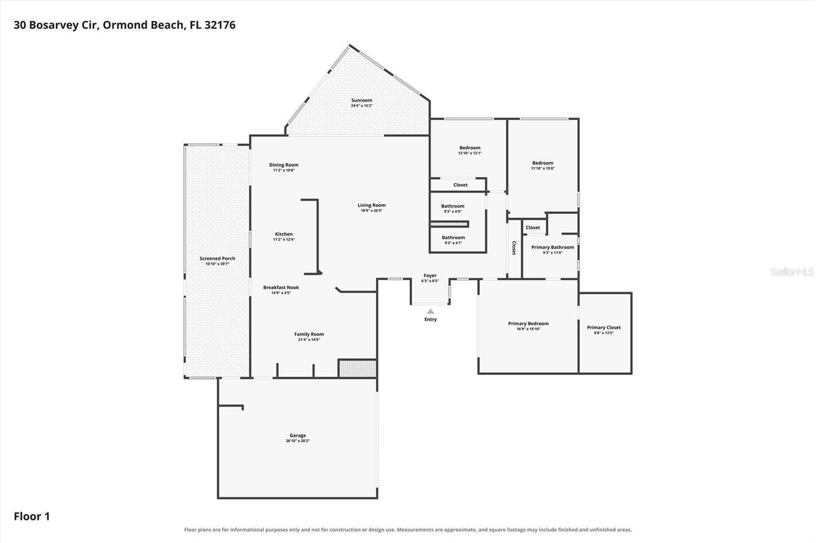 30 BOSARVEY CIRCLE, Ormond Beach, FL 32176 30 BOSARVEY CIRCLE, Ormond Beach, FL 32176