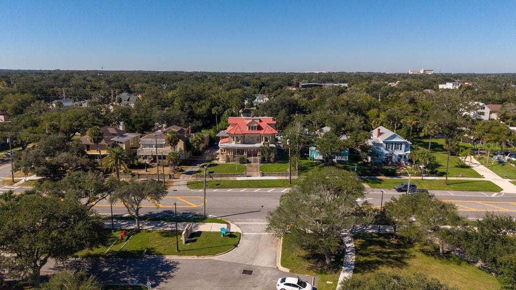 440 S BEACH STREET, Daytona Beach, FL 32114 Aerial of building from Halifax Marina and Park.