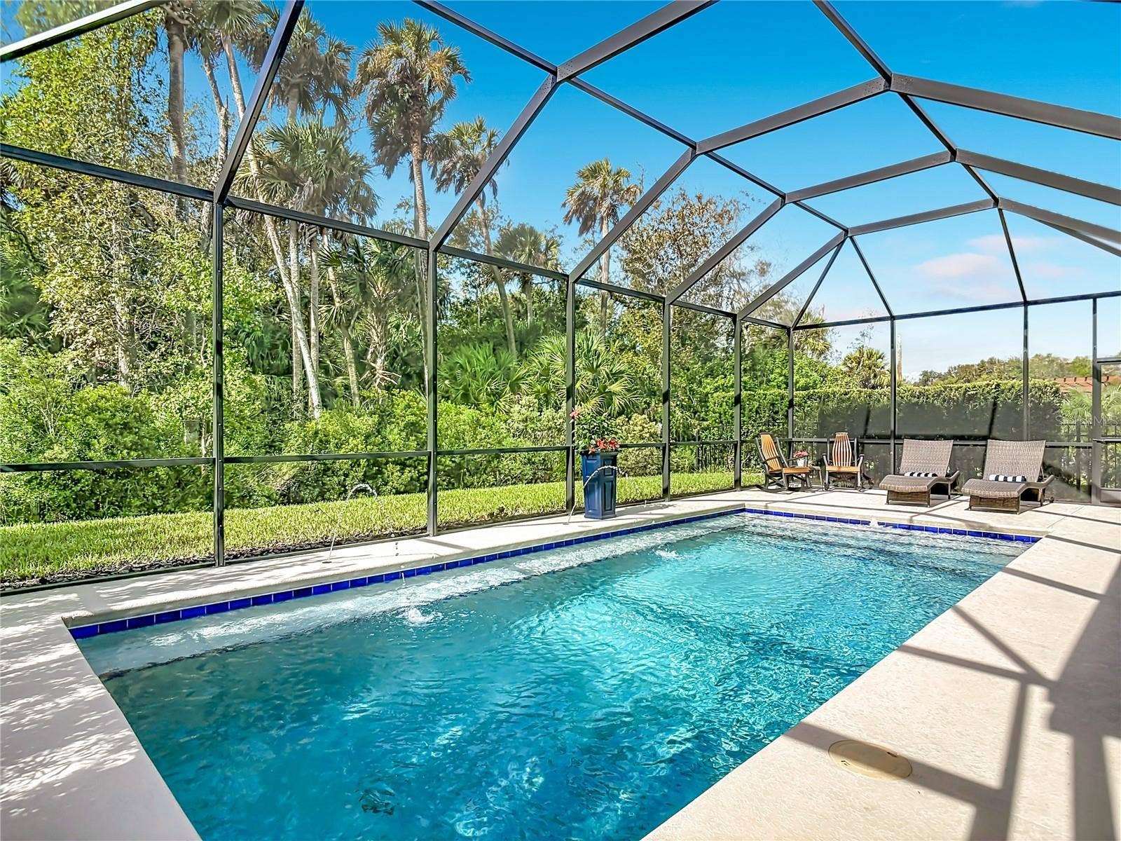 1634 DELPHI WAY, New Smyrna Beach, FL 32168 Pool with waterfalls and Conservation View