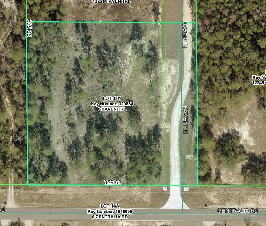 Property photo for 13183 HAVEN (LOT 1) TRAIL, Weeki Wachee, FL