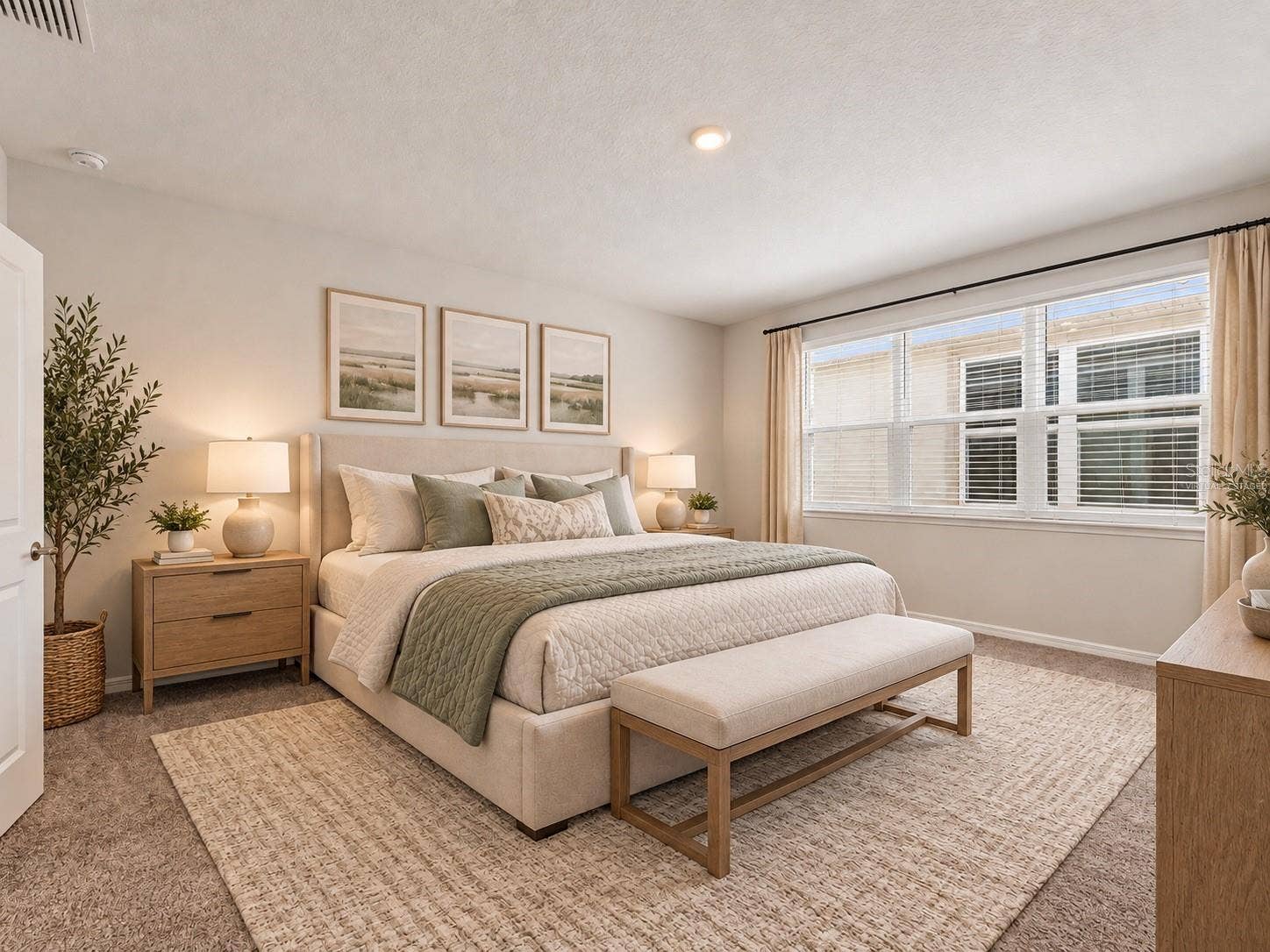 13631 RANGELAND BOULEVARD, Odessa, FL 33556 virtually staged masted bed