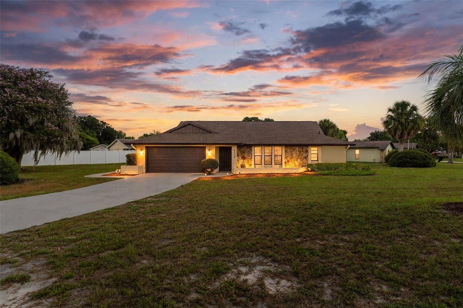 9009 HEATHER BOULEVARD, Weeki Wachee, FL 34613 Twlight View of the Home