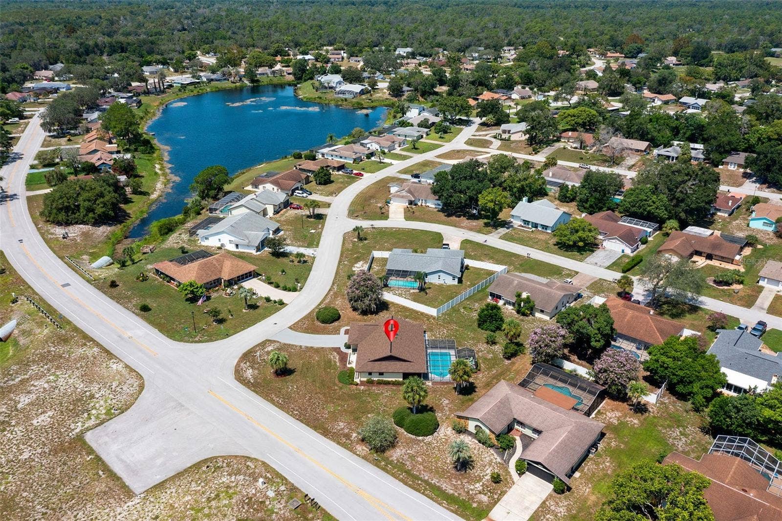 9009 HEATHER BOULEVARD, Weeki Wachee, FL 34613 Ariel View