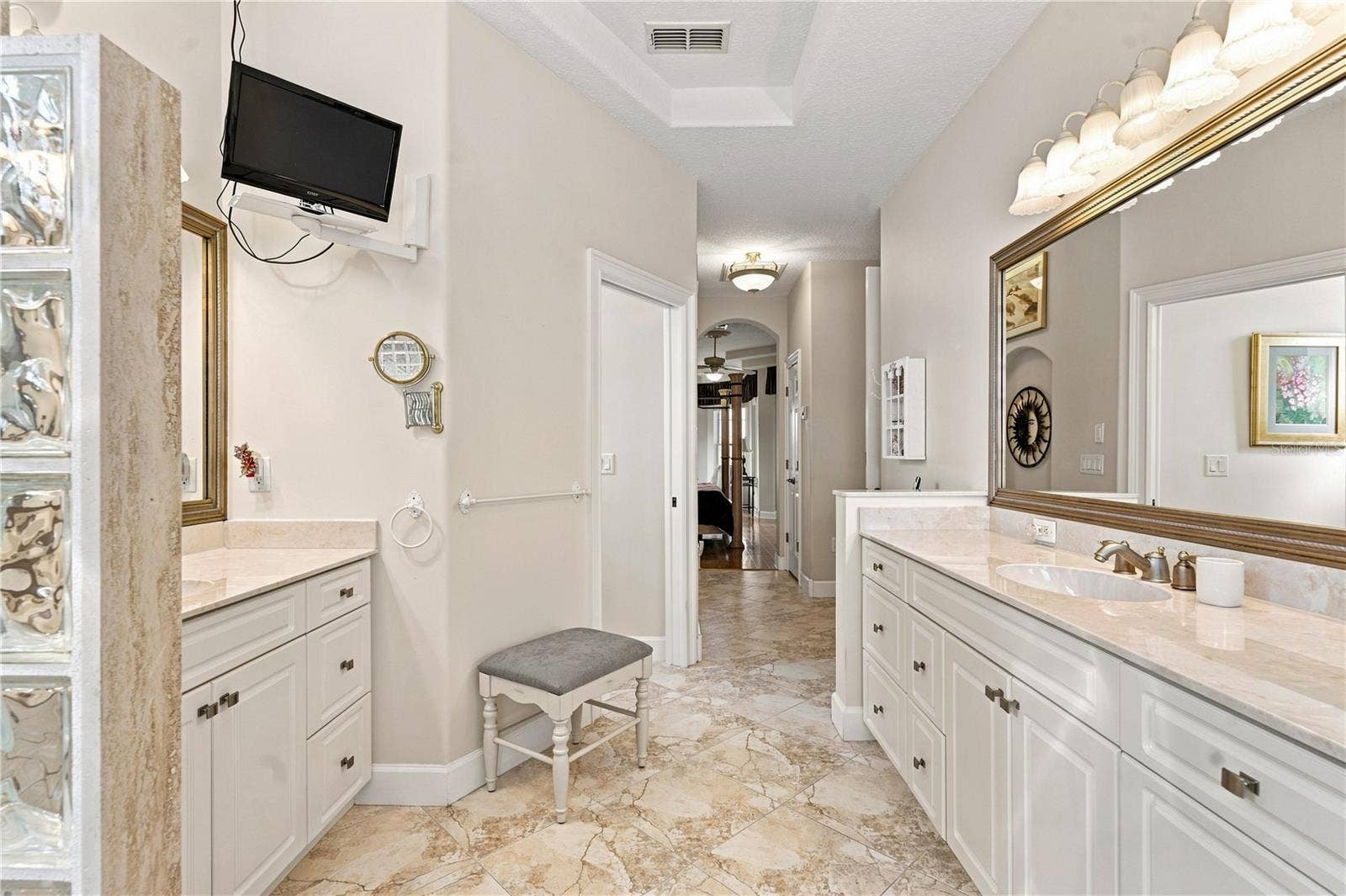 9271 WESTSHORE DRIVE, Weeki Wachee, FL 34613 Primary bathroom two separate sinks bathtub/separate