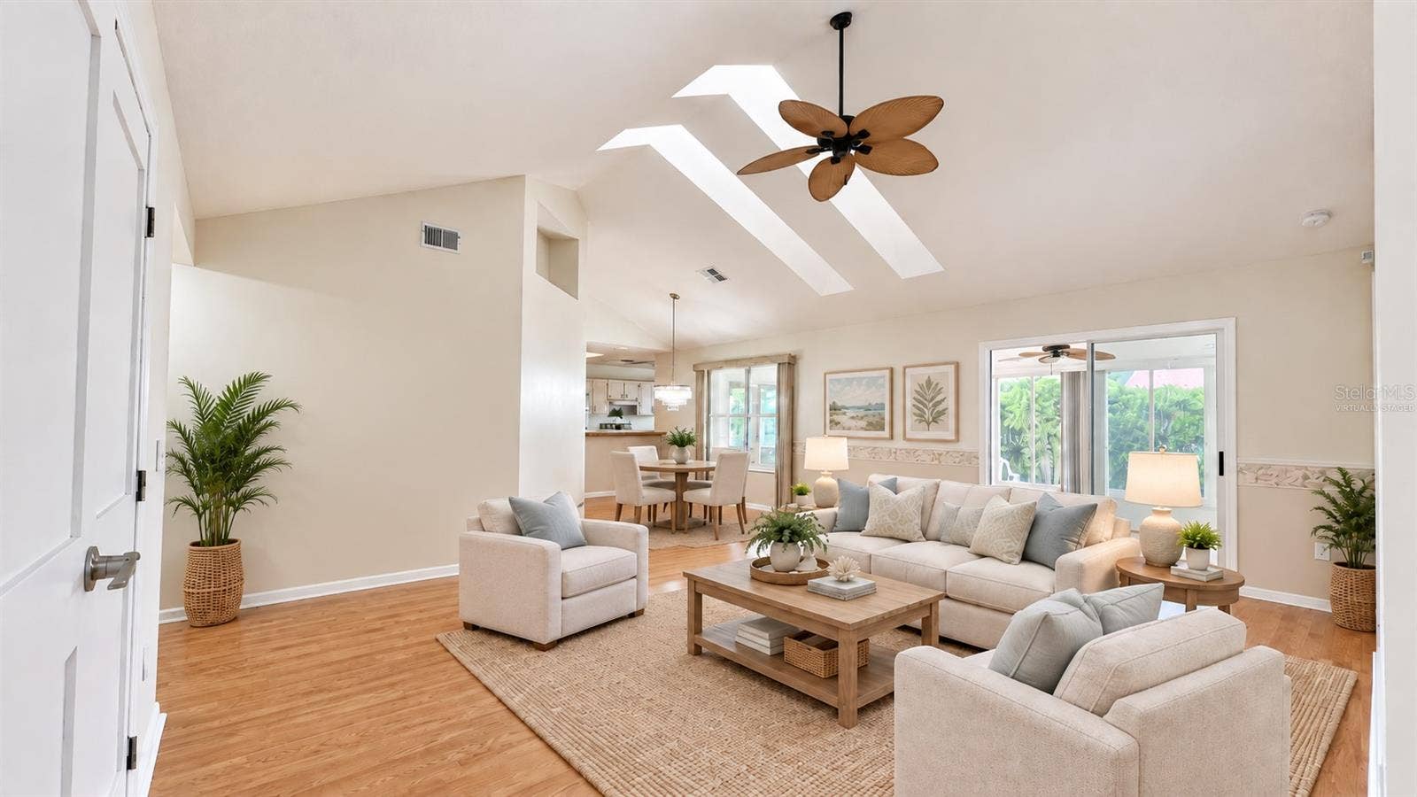 6501 SW 84TH PLACE ROAD, Ocala, FL 34476 HIGH ceilings with natural light from the NEW skylights. Virtually staged.