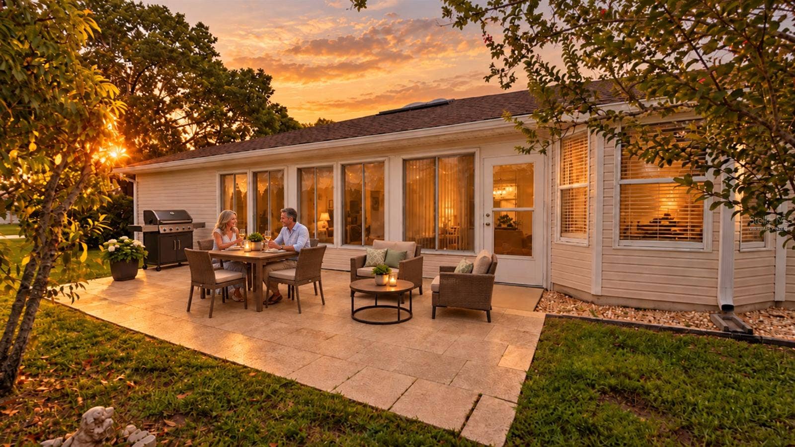 6501 SW 84TH PLACE ROAD, Ocala, FL 34476 Private backyard for quiet evenings. Virtually staged.