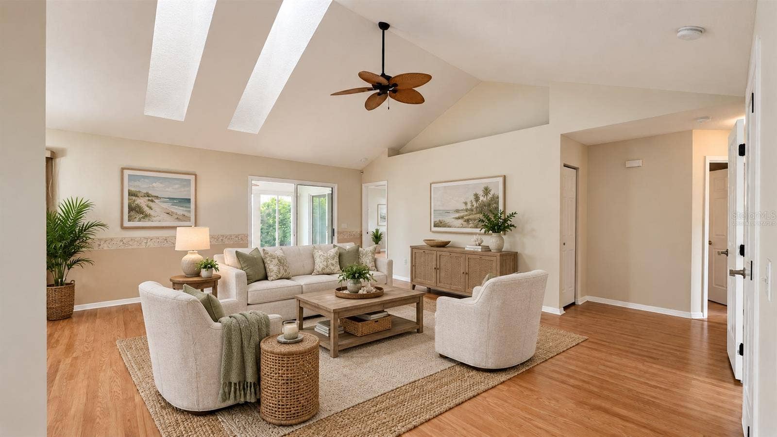 6501 SW 84TH PLACE ROAD, Ocala, FL 34476 HIGH ceilings with natural light from the NEW skylights. Virtually staged.
