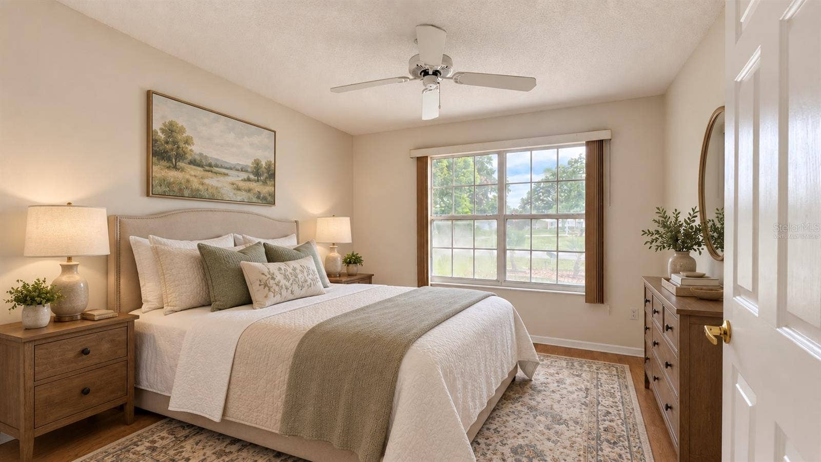 6501 SW 84TH PLACE ROAD, Ocala, FL 34476 2 of 3 total bedrooms. Virtually staged as a guest bedroom here.