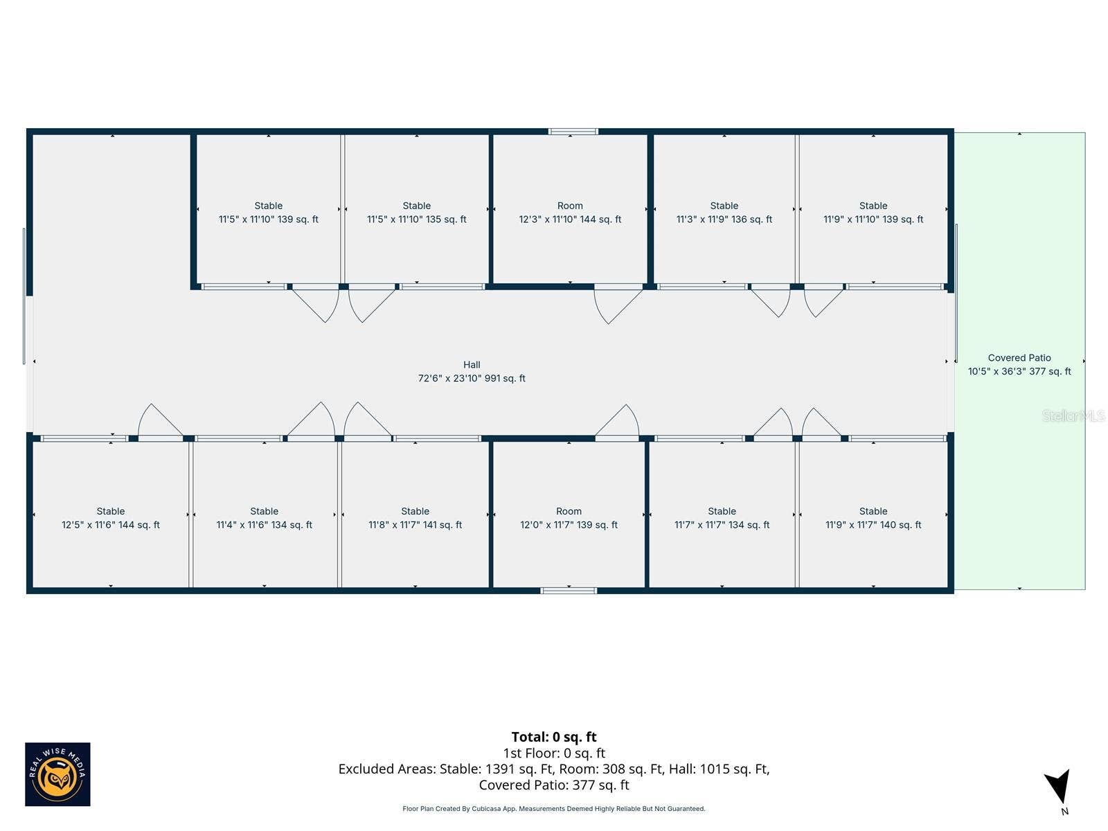 10484 GYPSY AVENUE, Weeki Wachee, FL 34613 9 STALL HORSE BARN