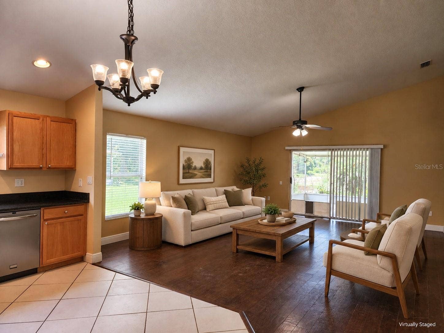 30702 IVERSON DRIVE, Wesley Chapel, FL 33543 Staged Living Room