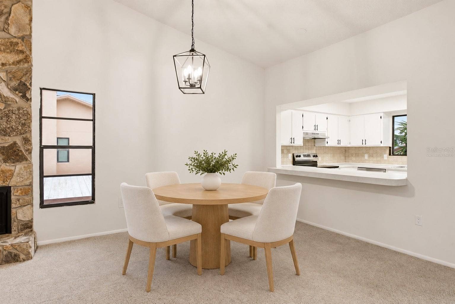 Virtually Staged Dining area