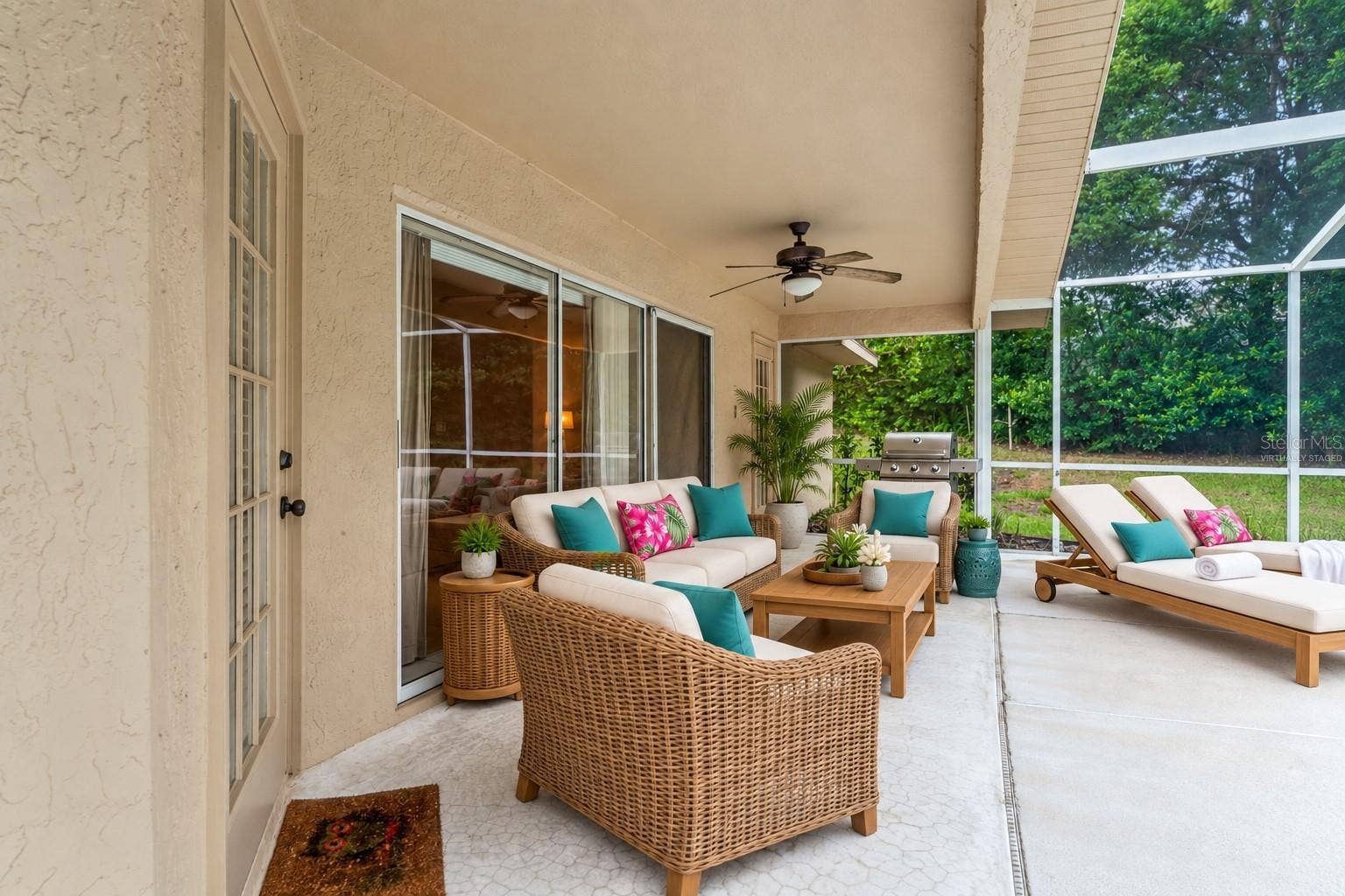 14433 LINDEN DRIVE, Spring Hill, FL 34609 Covered Lanai - Virtually Staged