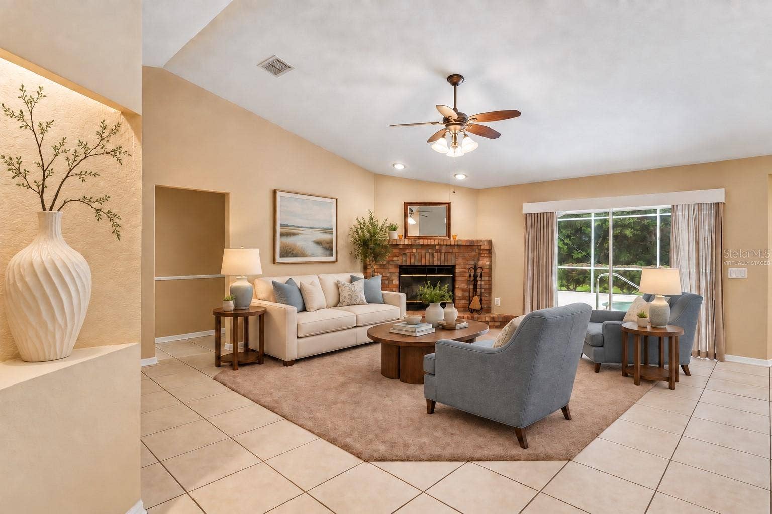 14433 LINDEN DRIVE, Spring Hill, FL 34609 Living Area - Virtually Staged