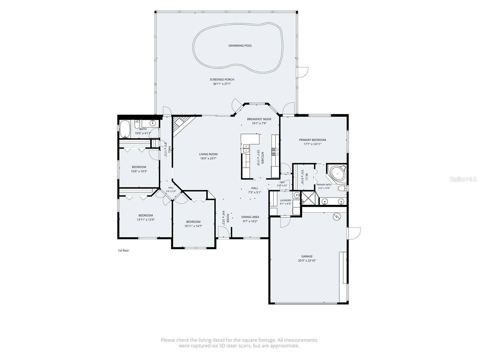 14433 LINDEN DRIVE, Spring Hill, FL 34609 Dimensions Approximate