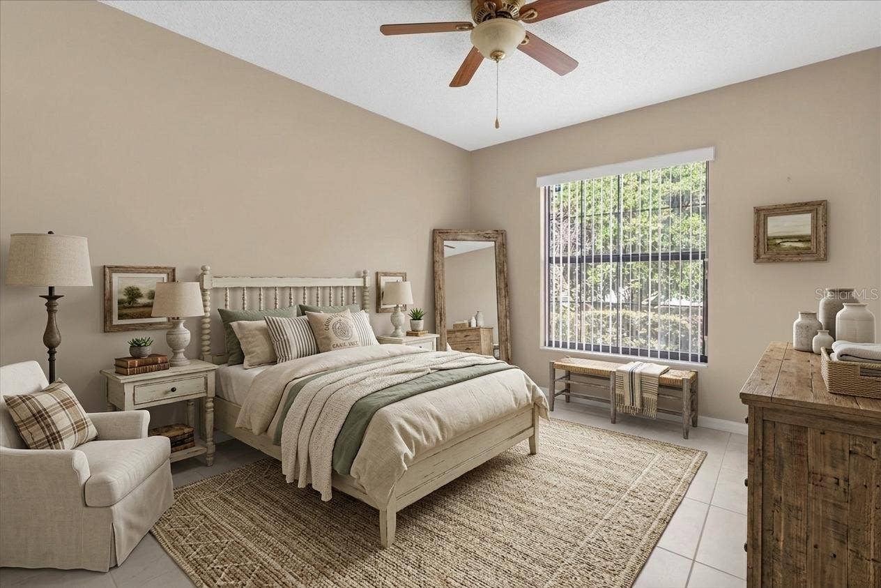 9126 BASSETT LANE, New Port Richey, FL 34655 bedroom 2 virtual staged for other set up ideas (not included)