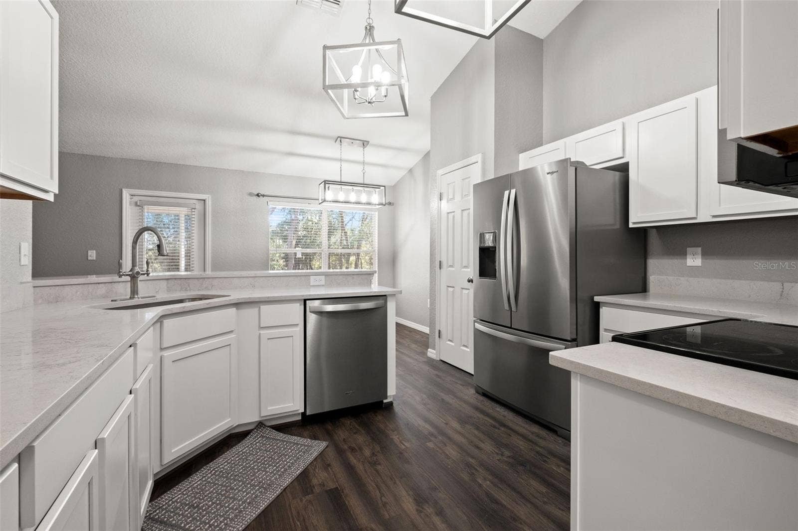 2138 FAIRVIEW ROAD, Spring Hill, FL 34609 Kitchen with Quartz Countertops