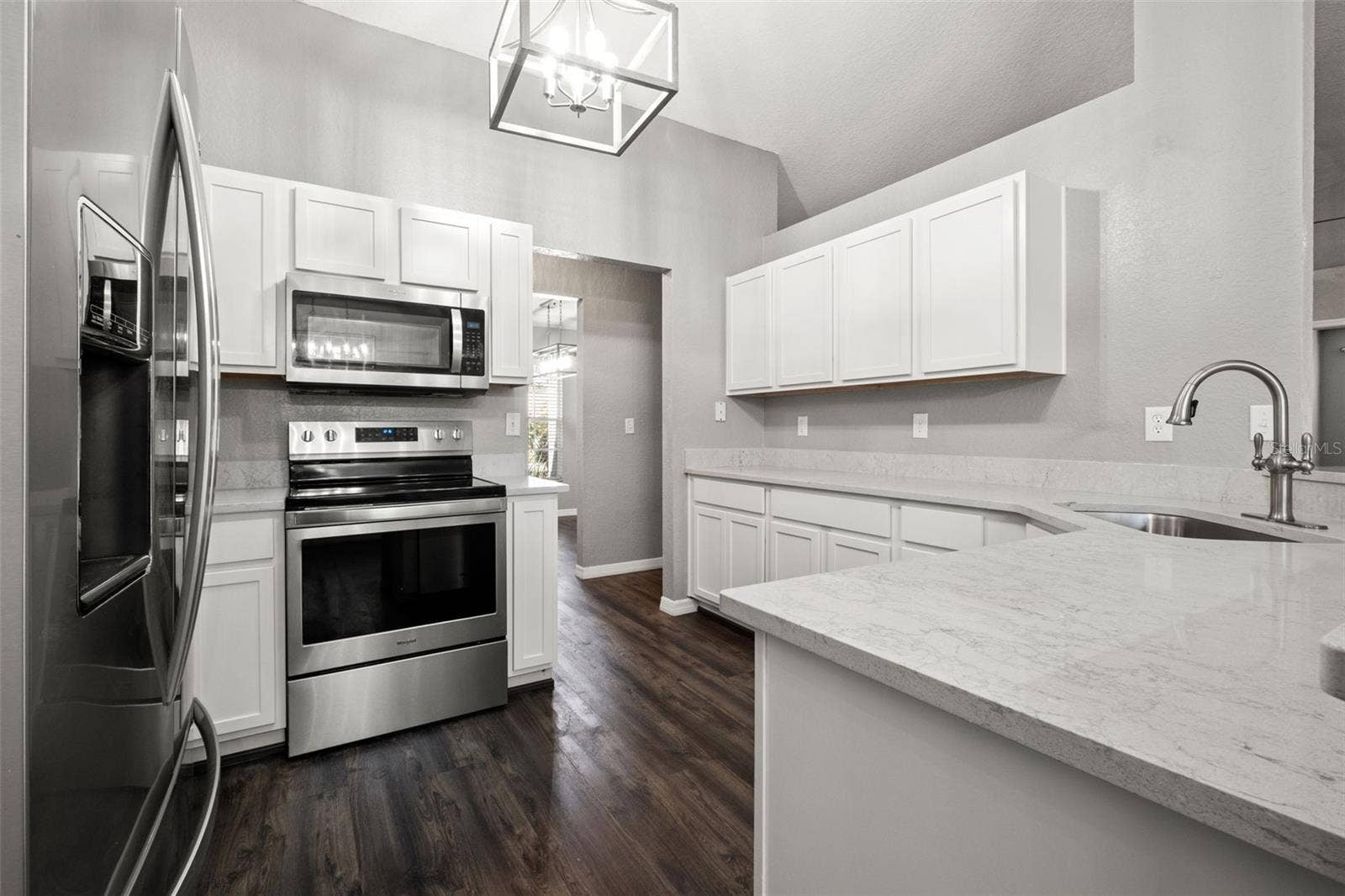 2138 FAIRVIEW ROAD, Spring Hill, FL 34609 Kitchen with Quartz Countertops