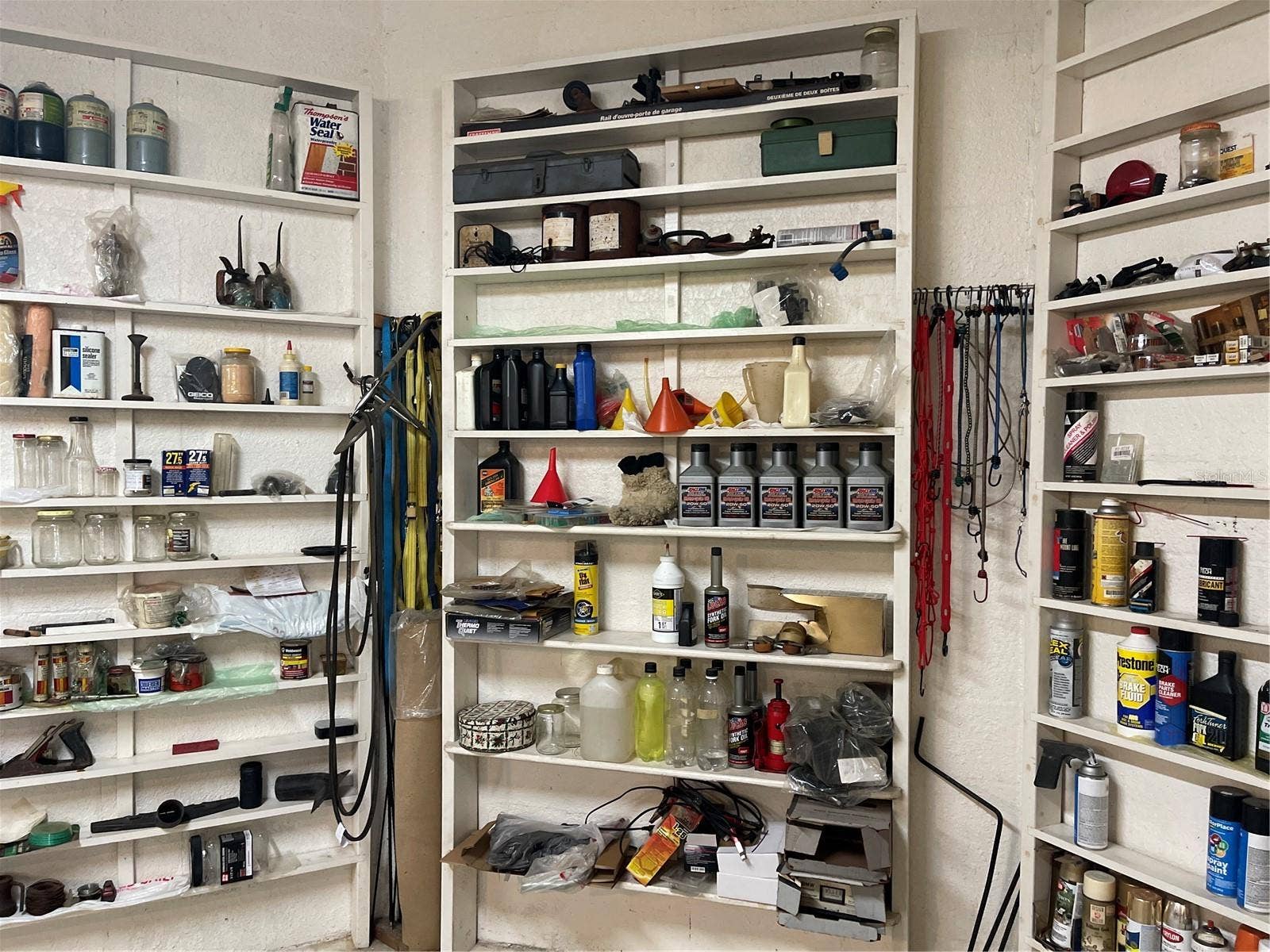 Built in shelving in garage