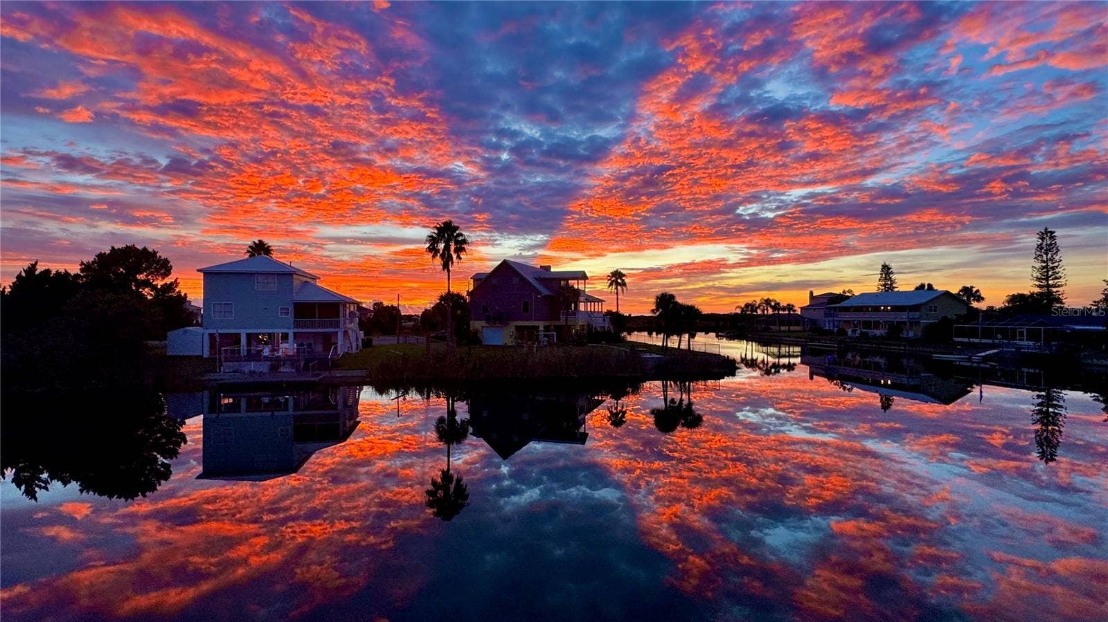 Professional photo of actual sunset from back deck