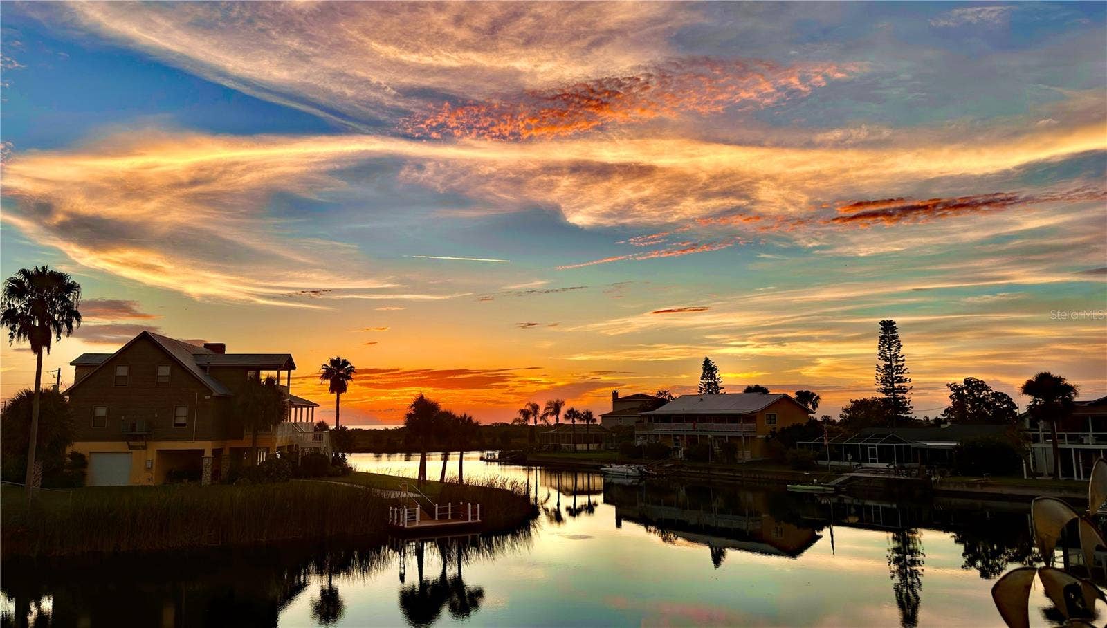 Professional photo of actual sunset from back deck