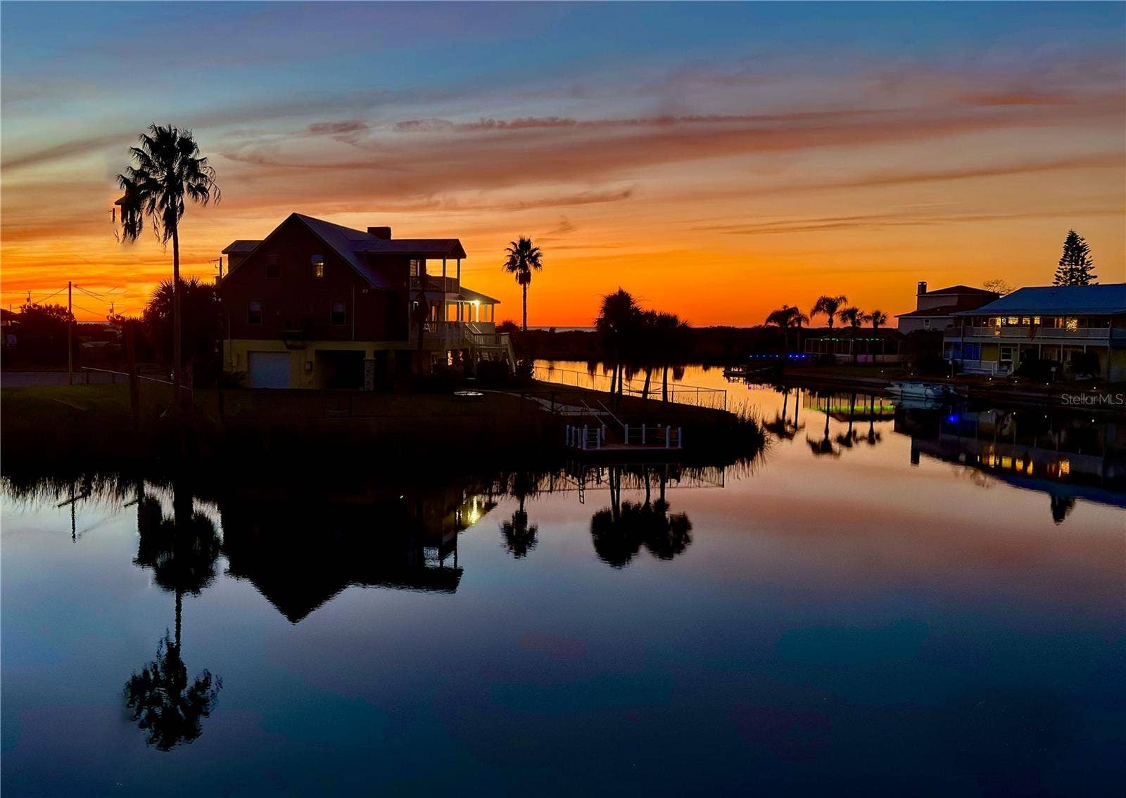 Professional photo of actual sunset from back deck
