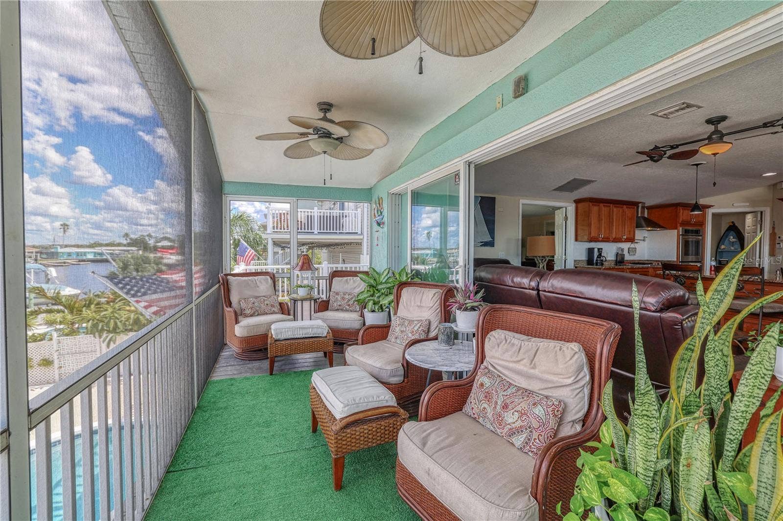 3337 MANGROVE DRIVE, Hernando Beach, FL 34607 UNIT #1 Screened Lanai