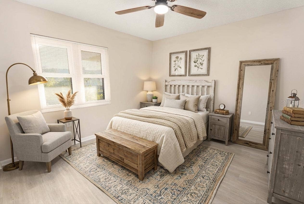 bed 2 virtual staged