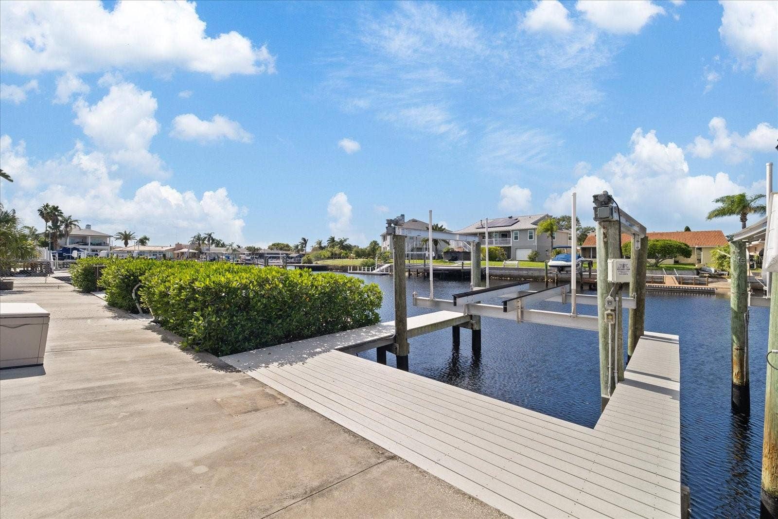 5001 MARLIN DRIVE, New Port Richey, FL 34652 13,000 lb boat lift and plank dock
