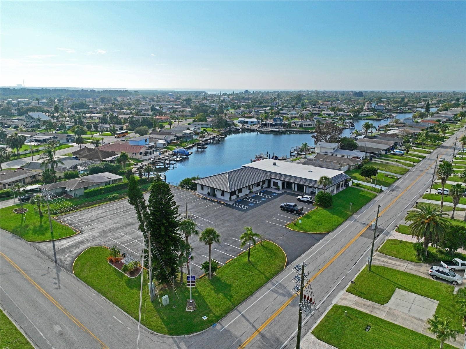5001 MARLIN DRIVE, New Port Richey, FL 34652 Aerial of civic center at Shell Stream and Floramar