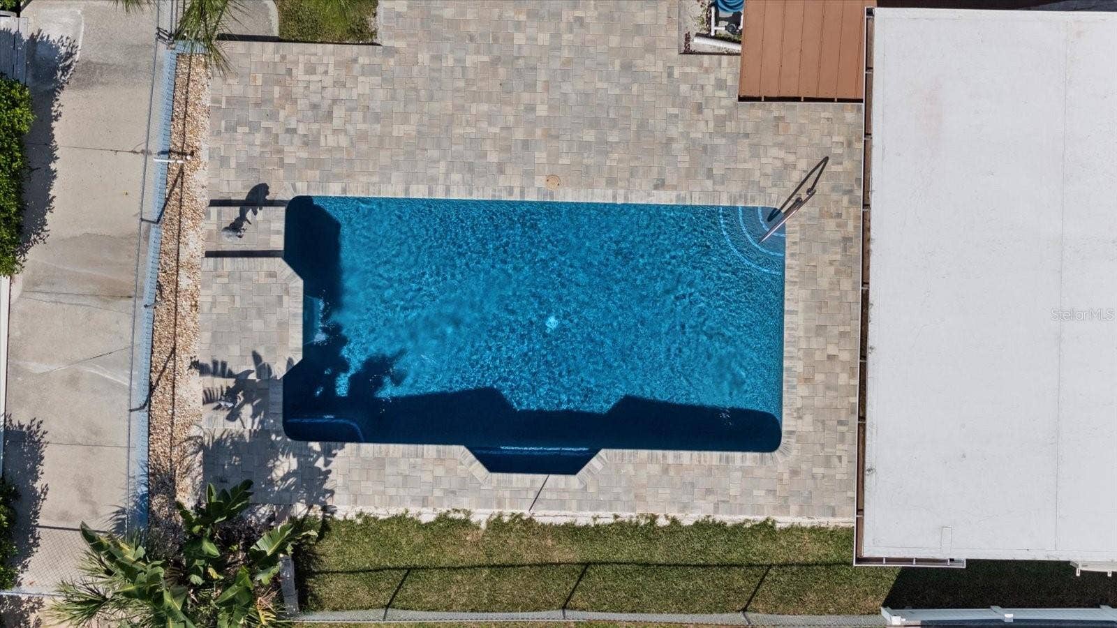 5001 MARLIN DRIVE, New Port Richey, FL 34652 Aerial of saltwater pool