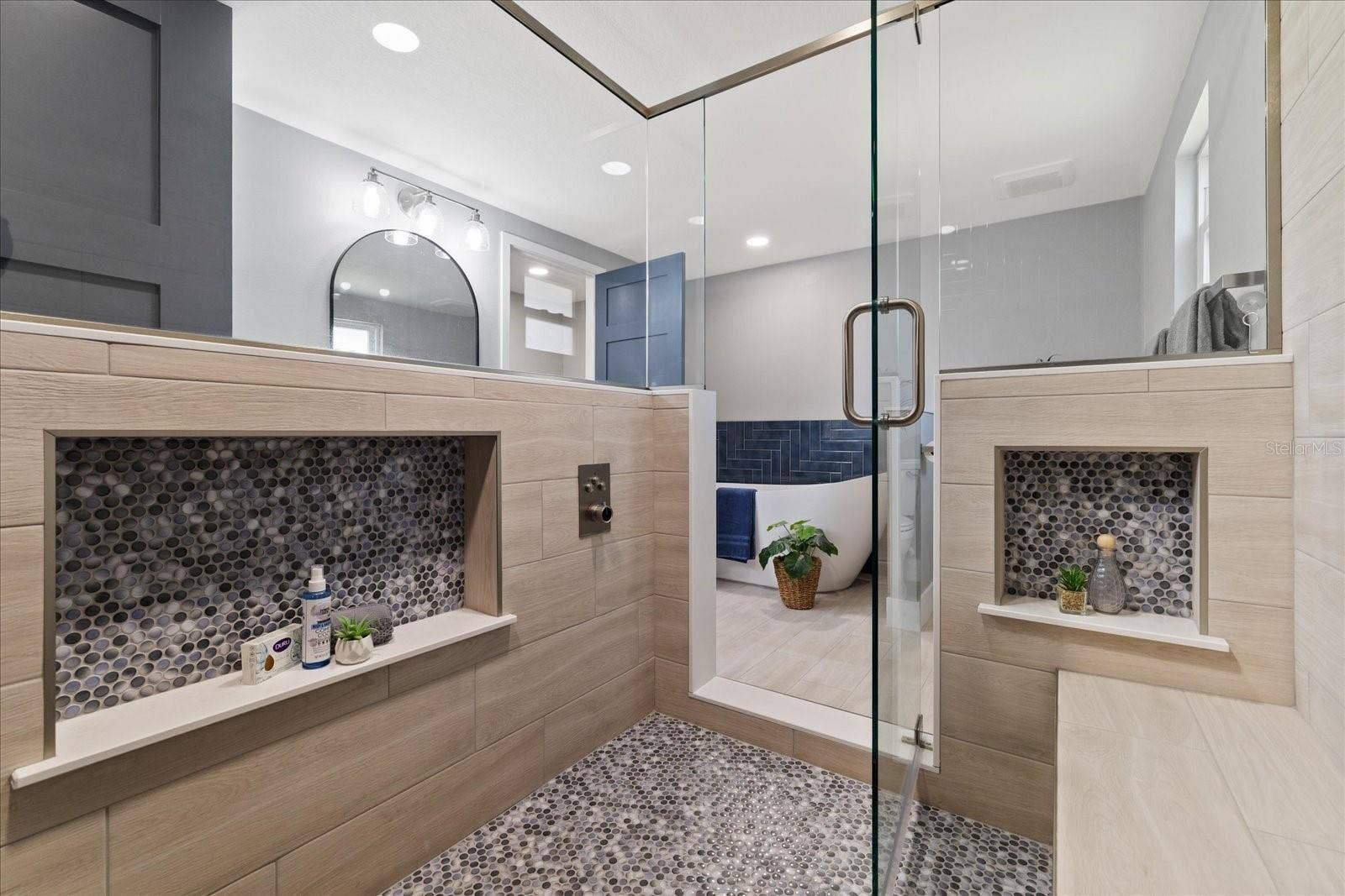5001 MARLIN DRIVE, New Port Richey, FL 34652 View looking out of primay shower