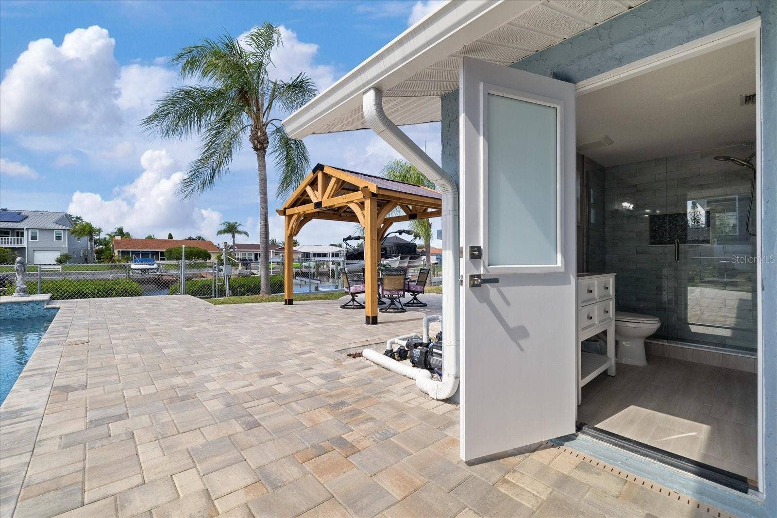 5001 MARLIN DRIVE, New Port Richey, FL 34652 Entrance to full pool bath with shower