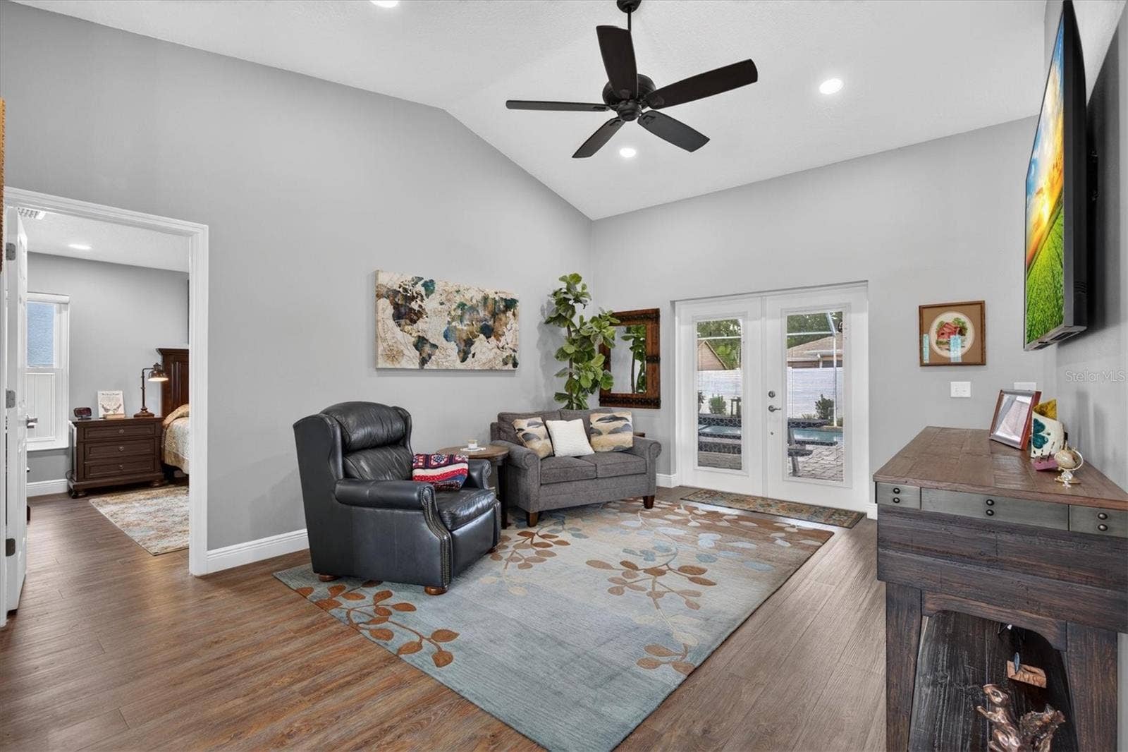 8185 SPANISH OAK DRIVE, Spring Hill, FL 34606 Vaulted Ceilings in the Living Room