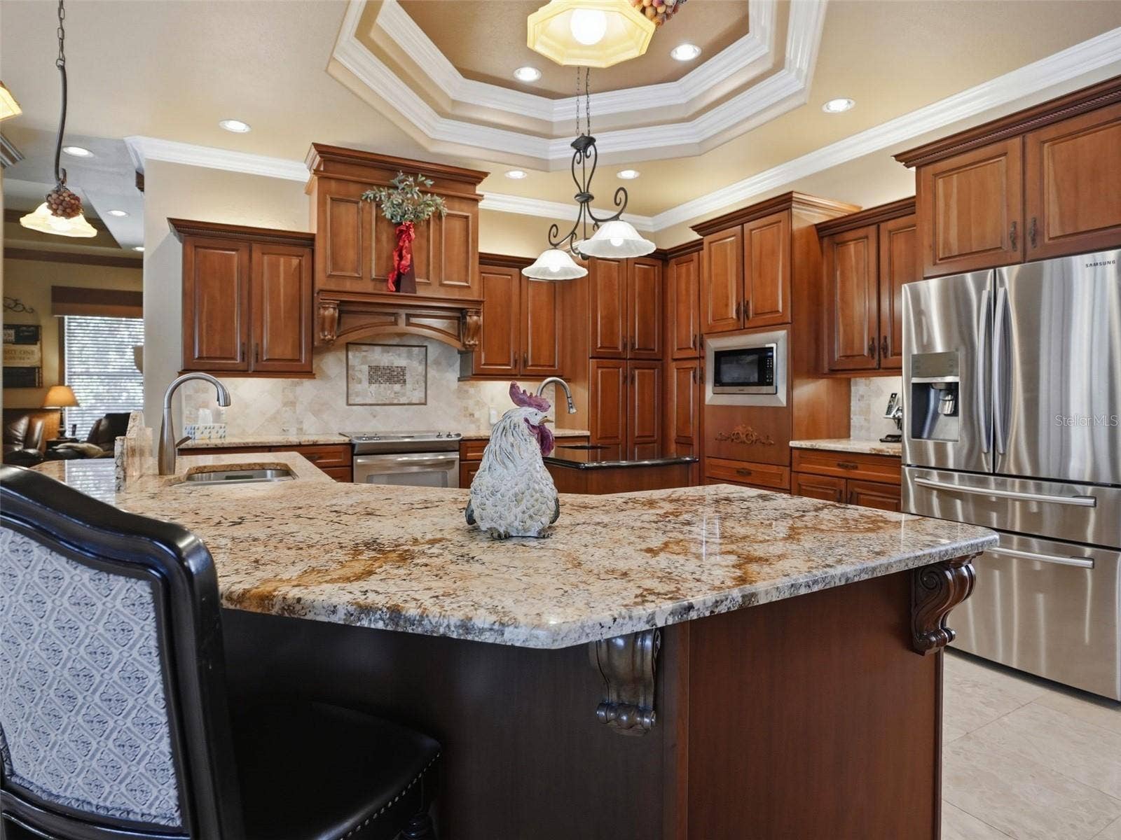 9313 HERNANDO RIDGE ROAD, Weeki Wachee, FL 34613 Upgraded wood cabinetry and granite countertops elevate the space!