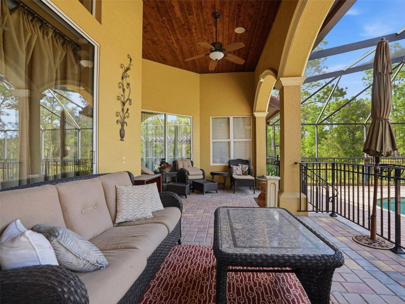 9313 HERNANDO RIDGE ROAD, Weeki Wachee, FL 34613 The architecture on the home is in every detail! Triple arches, wood plank tongue and grove ceilings!