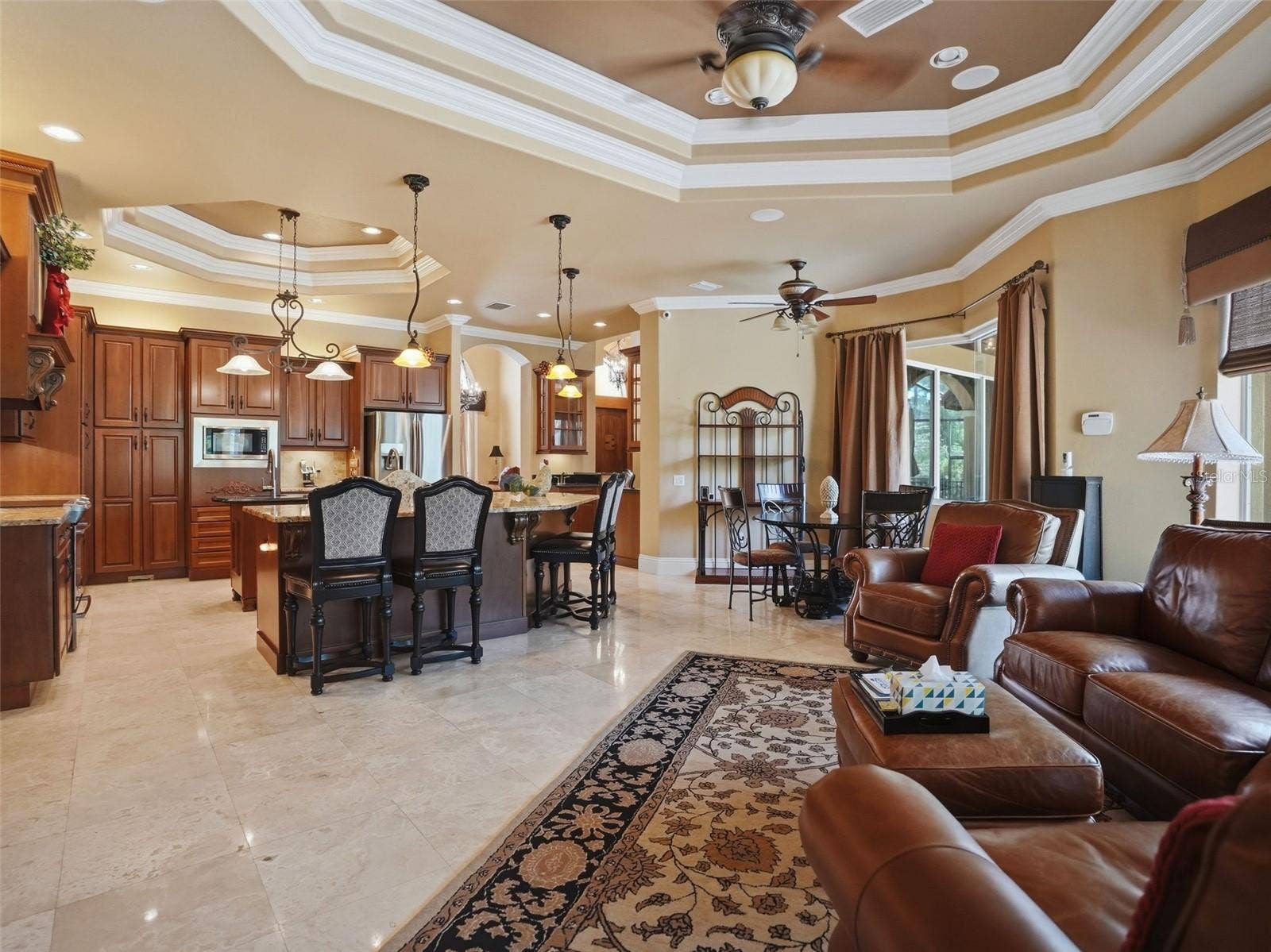 9313 HERNANDO RIDGE ROAD, Weeki Wachee, FL 34613 The kitchen is open to the large gathering family room