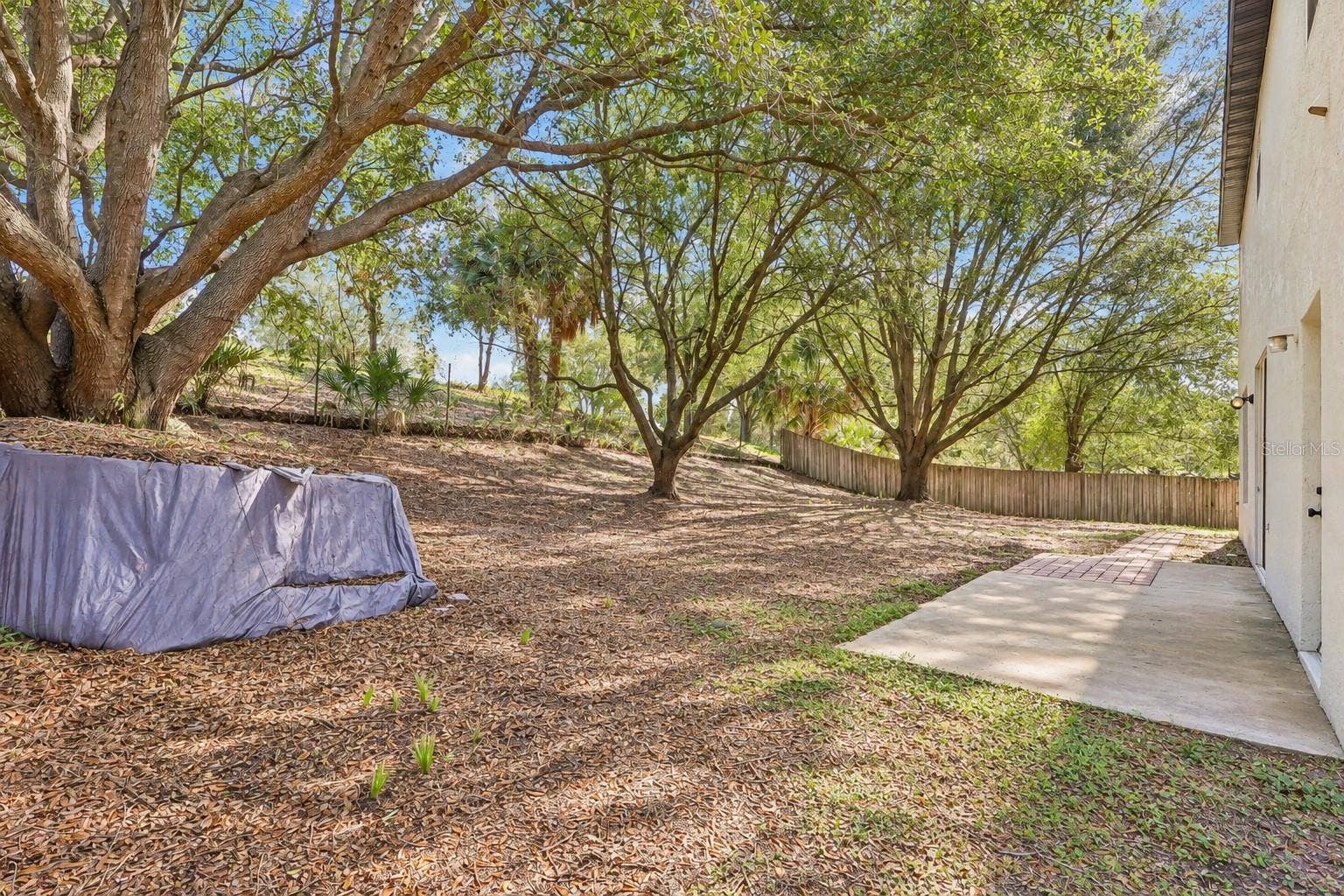 Backyard is large with no neighbor behind you.