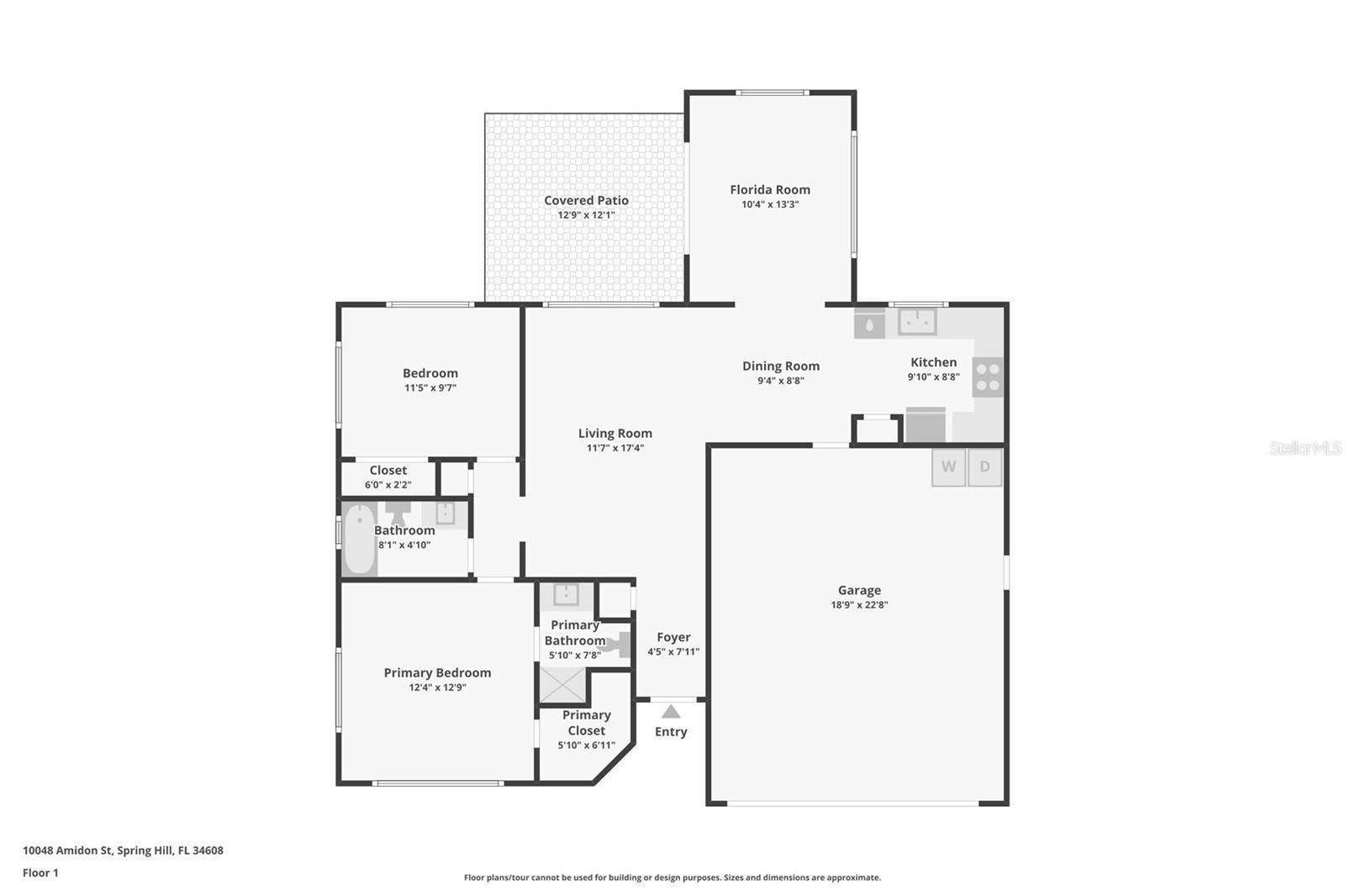 10048 AMIDON STREET, Spring Hill, FL 34608 Floorplan