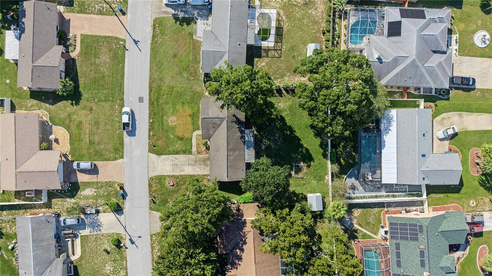 Drone view of the house