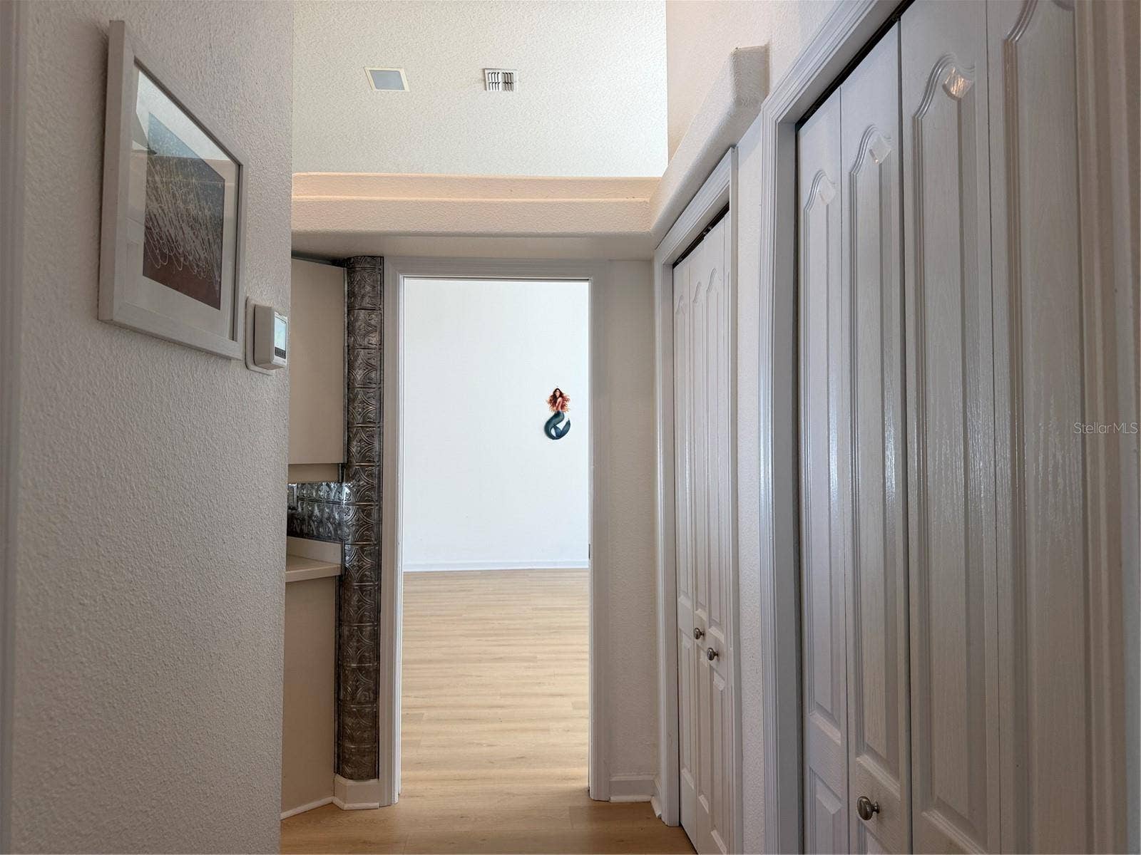Two built in pantry closets near the kitchen