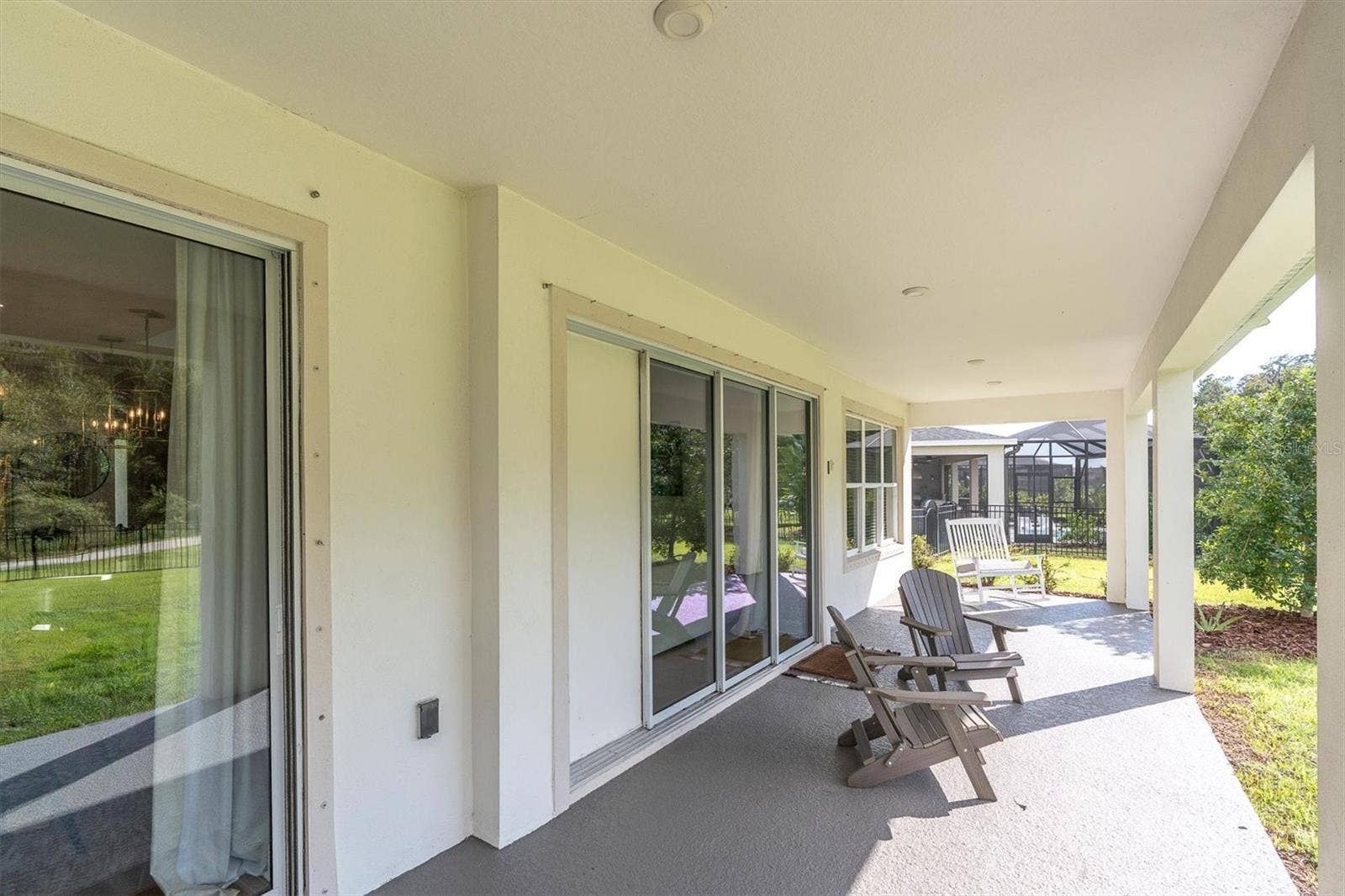 Covered Porch Seating View
