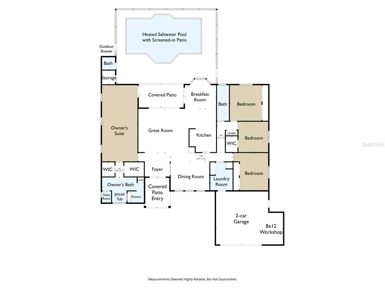 10074 SLEEPY WILLOW COURT, Spring Hill, FL 34608 Split floor plan with huge owner's suite.
