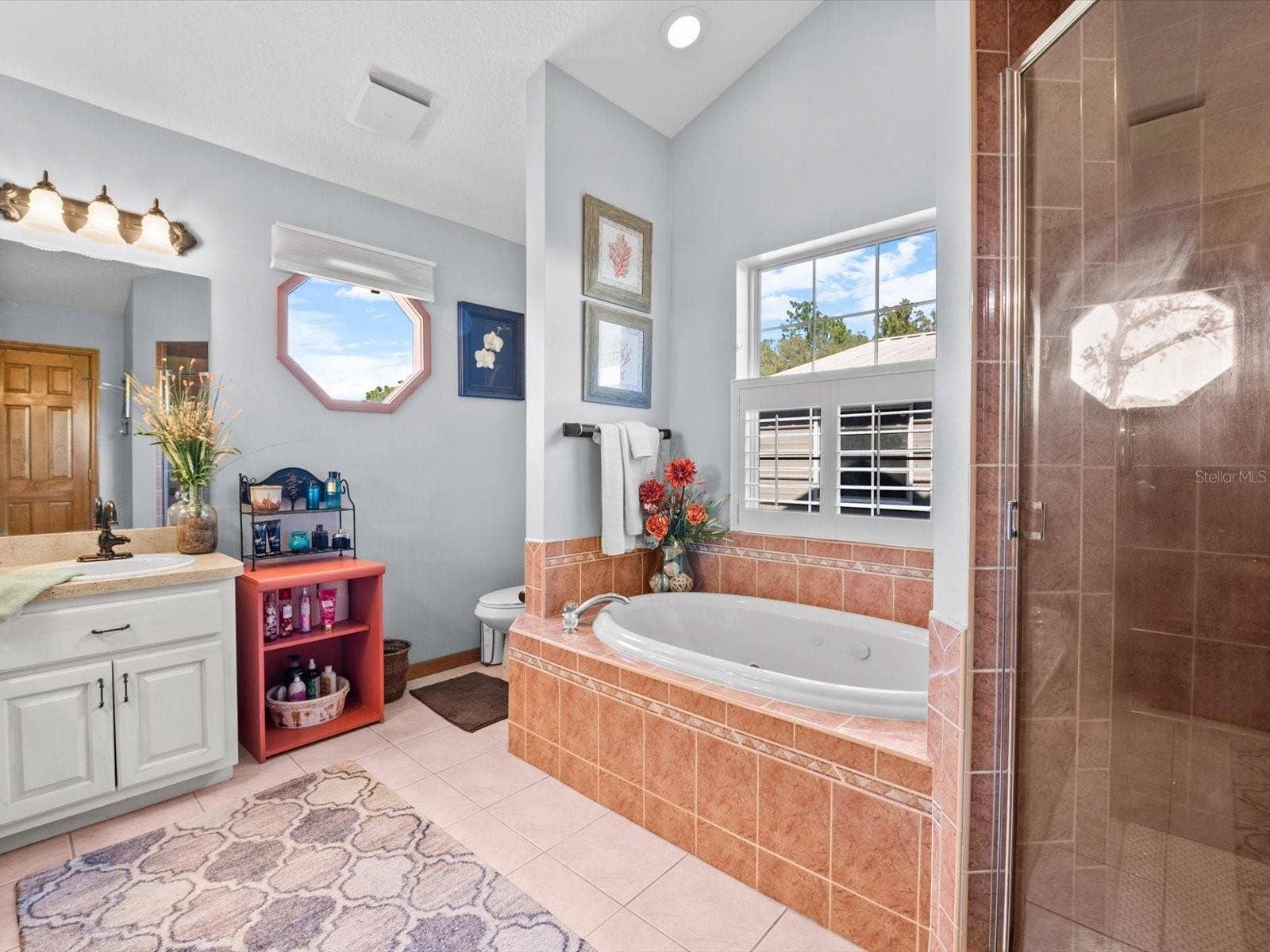 9073 MADRID ROAD, Weeki Wachee, FL 34613 primary bathroom